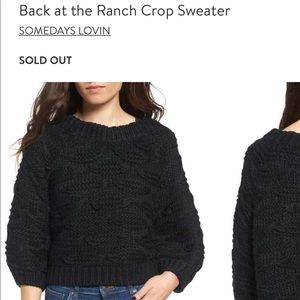 Somedays Lovin cable knitted crop sweater